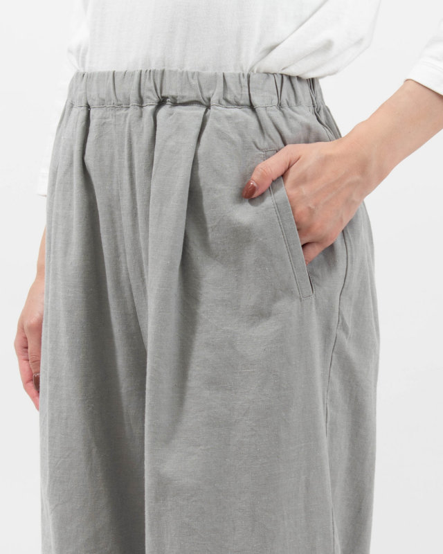 01FUS14344　blue willow コットンリネンワイドパンツ