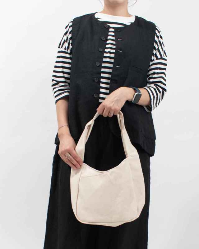 03ES6004　devan コットンラウンドバッグ Small