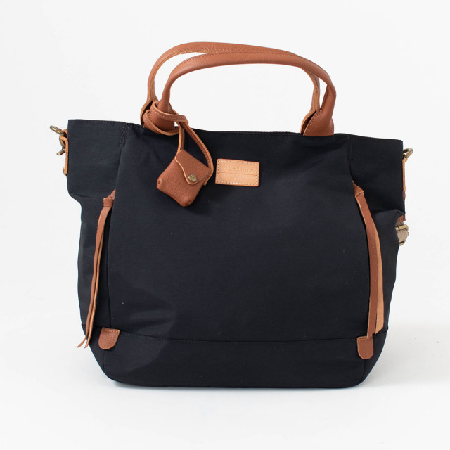 toleur コンビキャンバス/カウレザー横長ミニトート｜ナチュラル