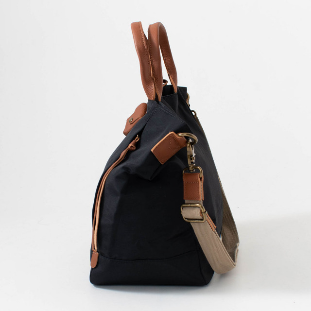 toleur コンビキャンバス/カウレザー横長ミニトート｜ナチュラル