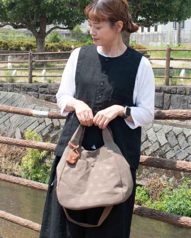 11928 toleur ナイロンドット2WAYトート