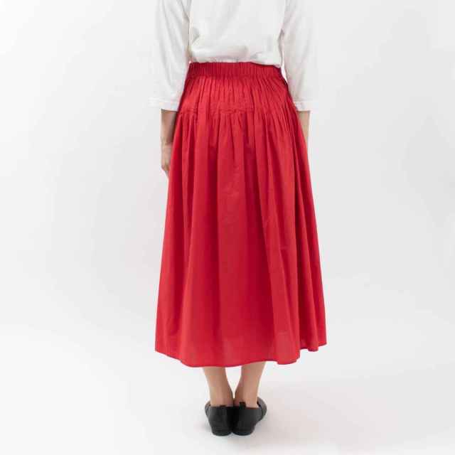 1446-211 YARRA INDIAコットンピンタックスカート