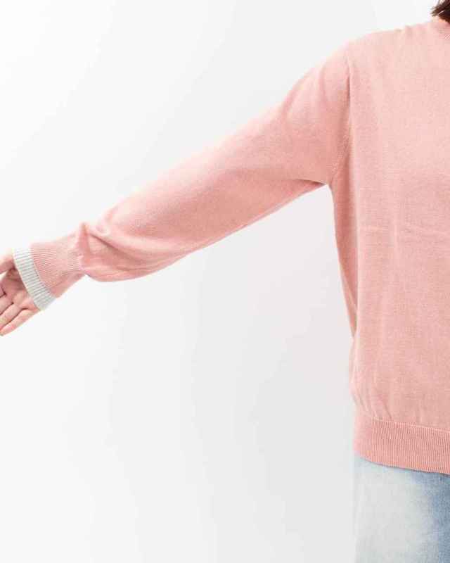 1512-208  YARRA コットンカシミヤニットプルオーバー