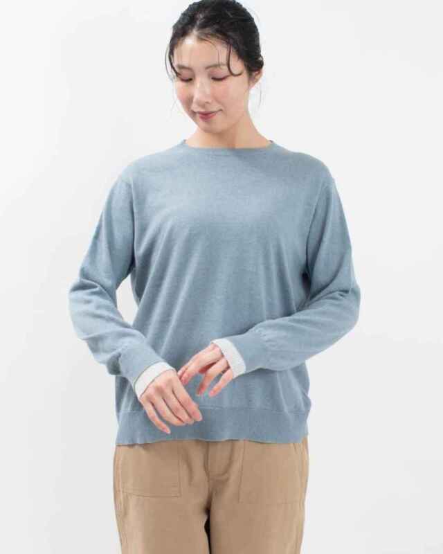 YARRA コットンカシミヤニットプルオーバー