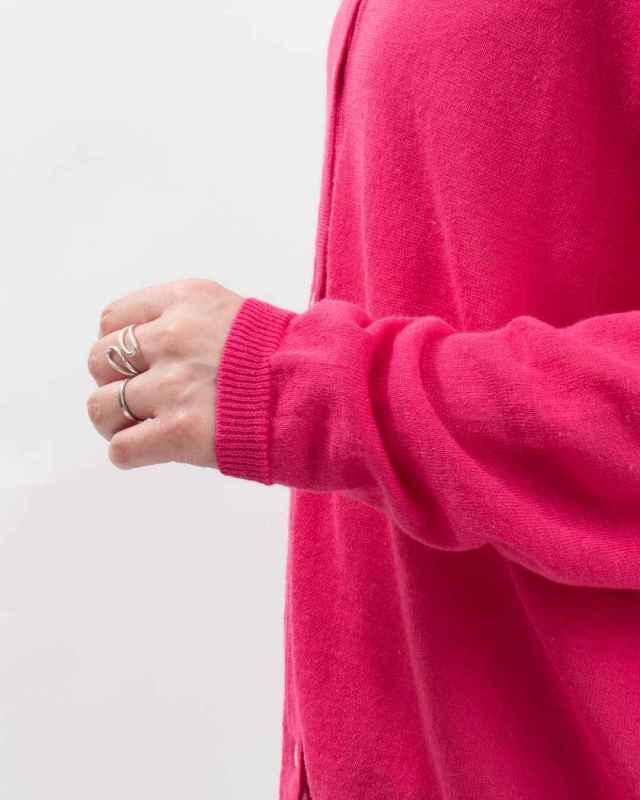 1512-212  YARRA 麻混クルーネックカーディガン