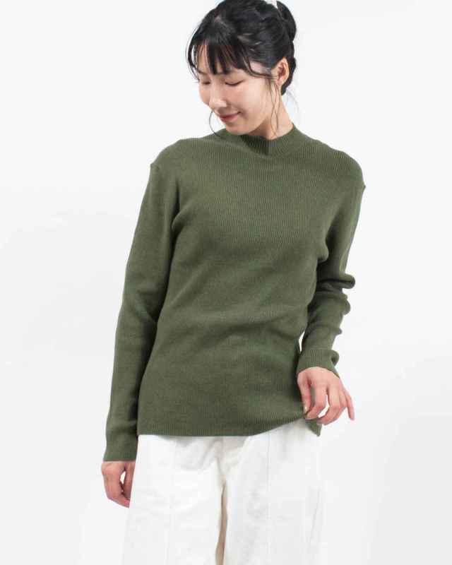 1542-229 YARRA 綿カシミヤハイネックリブニット