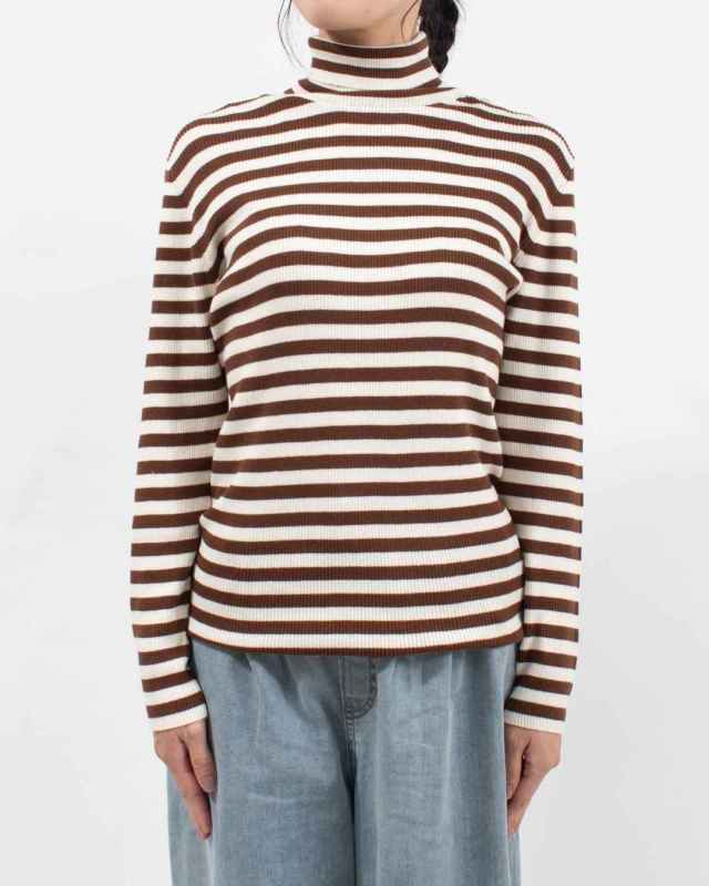 1542-230 YARRA 綿カシミヤタートルリブニット