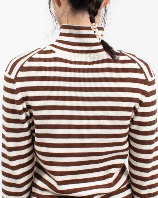 1542-230 YARRA 綿カシミヤタートルリブニット