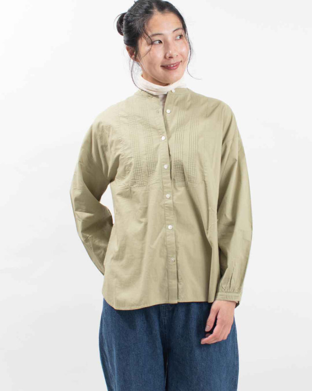 YARRA INDIAフロントタックヨークブラウス