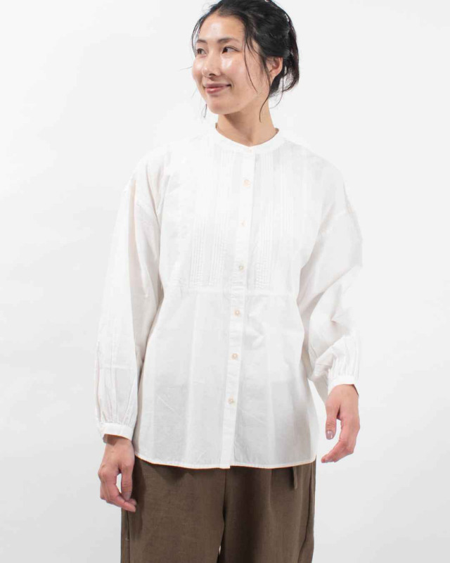 1548-232 YARRA INDIAフロントタックヨークブラウス