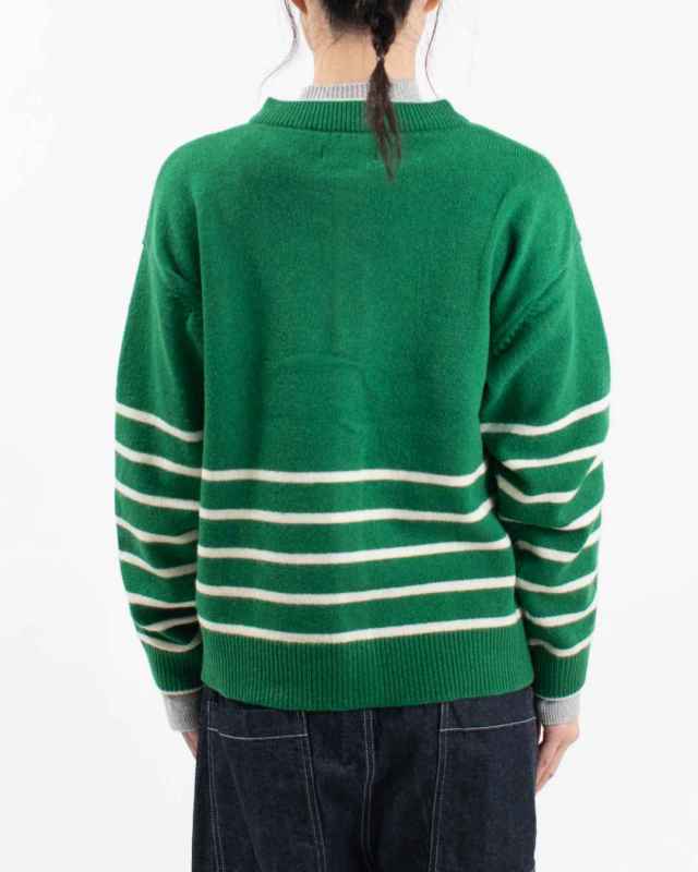 1552-273 YARRA ラムウール配色ニットカーディガン