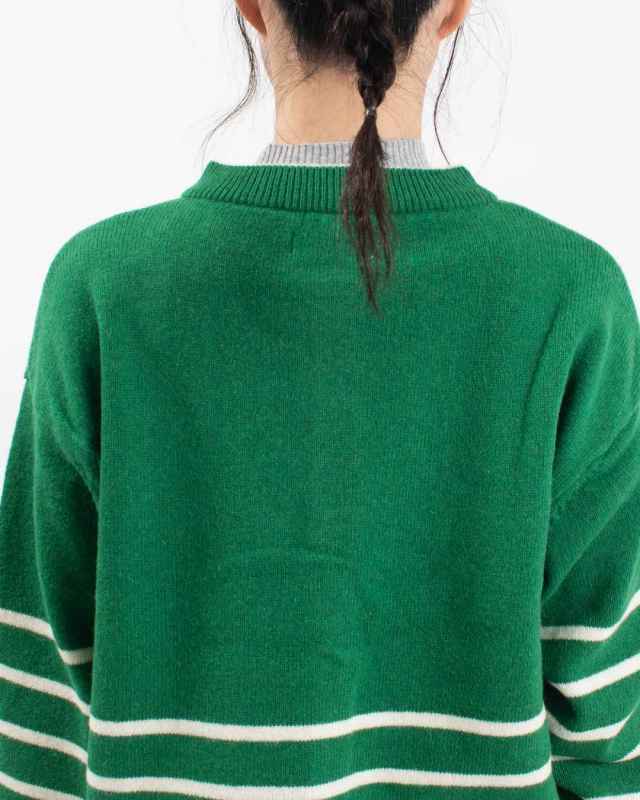 1552-273 YARRA ラムウール配色ニットカーディガン