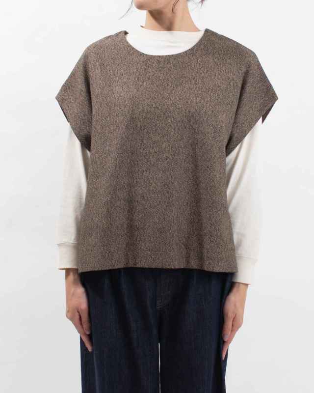 1558-253 YARRA 三つ杢ツイルワイドベスト 