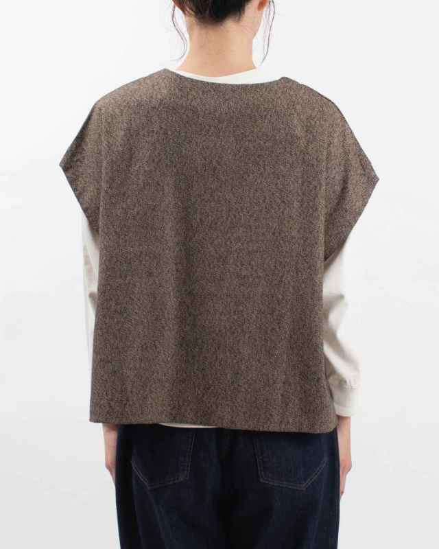 1558-253 YARRA 三つ杢ツイルワイドベスト 