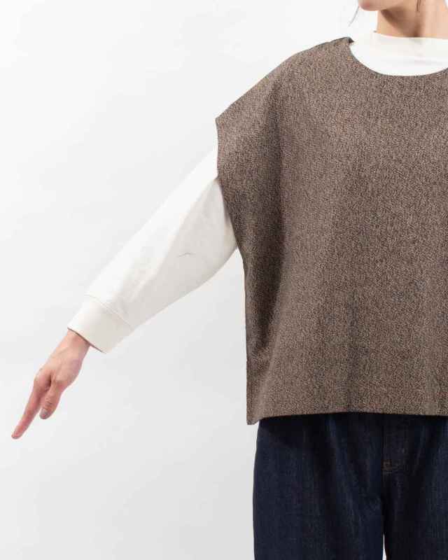 1558-253 YARRA 三つ杢ツイルワイドベスト 