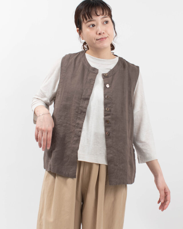 1618-235  YARRA リネンセグメントベスト
