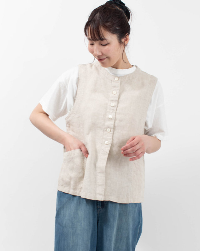 1618-235 YARRA リネンセグメントベスト
