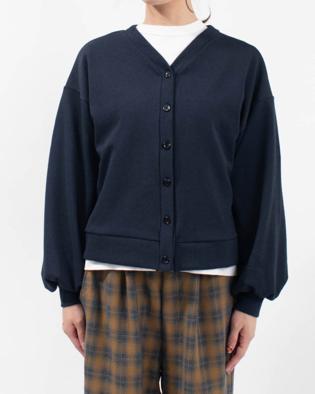 1641-208 YARRA ドライタッチブークレー2WAYカーディガン