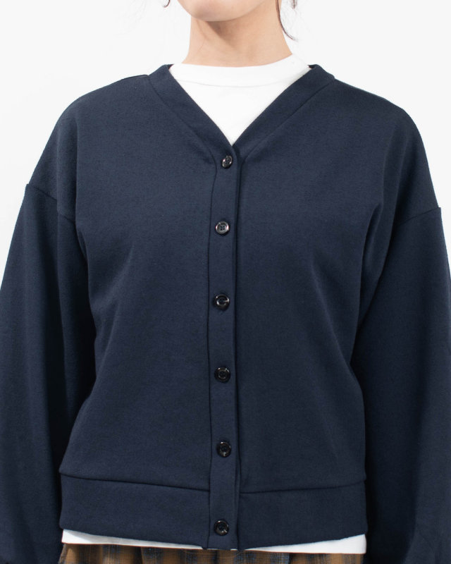 1641-208 YARRA ドライタッチブークレー2WAYカーディガン