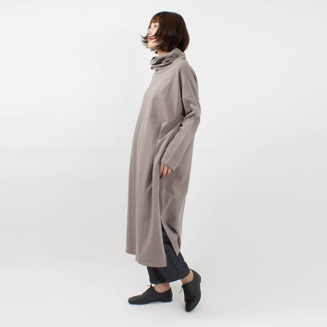 Tang コーマミニ裏毛タートルネックワンピース ナチュラルファッション ナチュラル服の通販