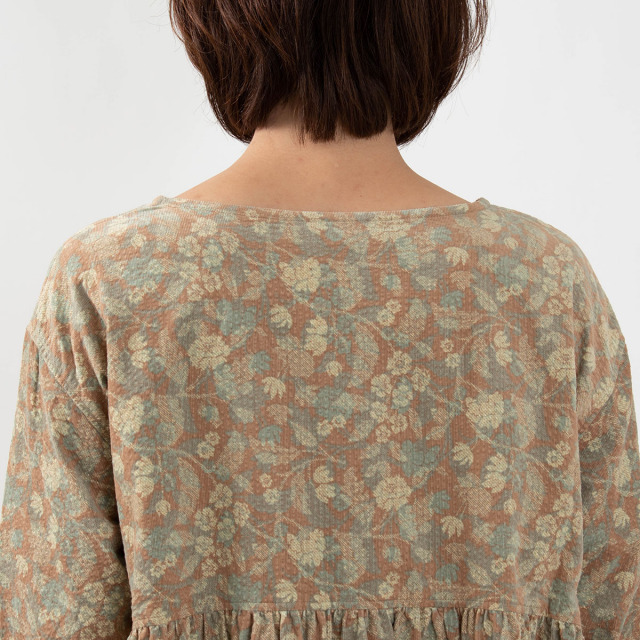 Ichi コール天 花柄ワンピース ナチュラルファッション ナチュラル服の通販