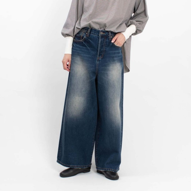 ichi デニムサルエルパンツ｜ナチュラルファッション・ナチュラル服の通販