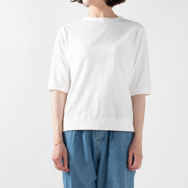 DANA FANEUIL ダナファヌル ムラ糸天竺5分袖ワイドTシャツ D5721101
