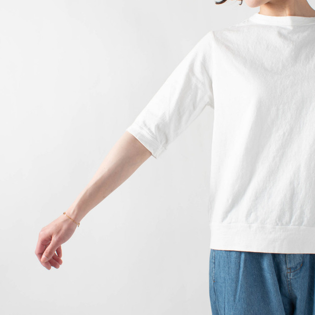 DANA FANEUIL ダナファヌル ムラ糸天竺5分袖ワイドTシャツ D5721101