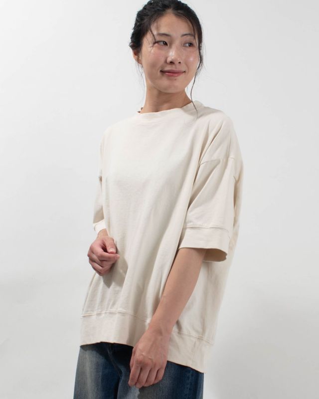 nuance of F 度詰め天竺ワイド切り替えビッグTシャツ 250525