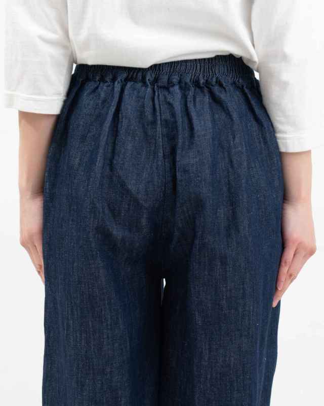 2511067 sloe リネンデニムガウチョパンツ