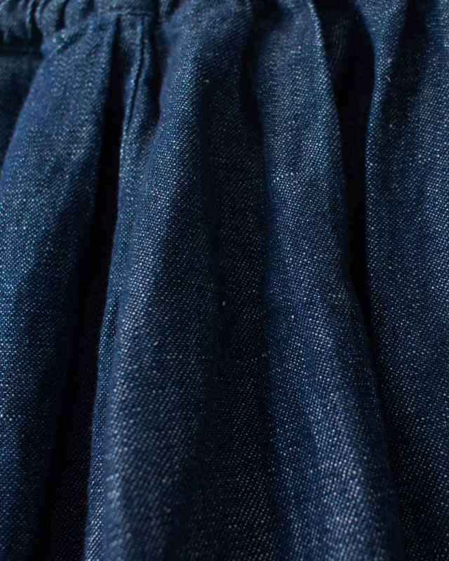 2511067 sloe リネンデニムガウチョパンツ