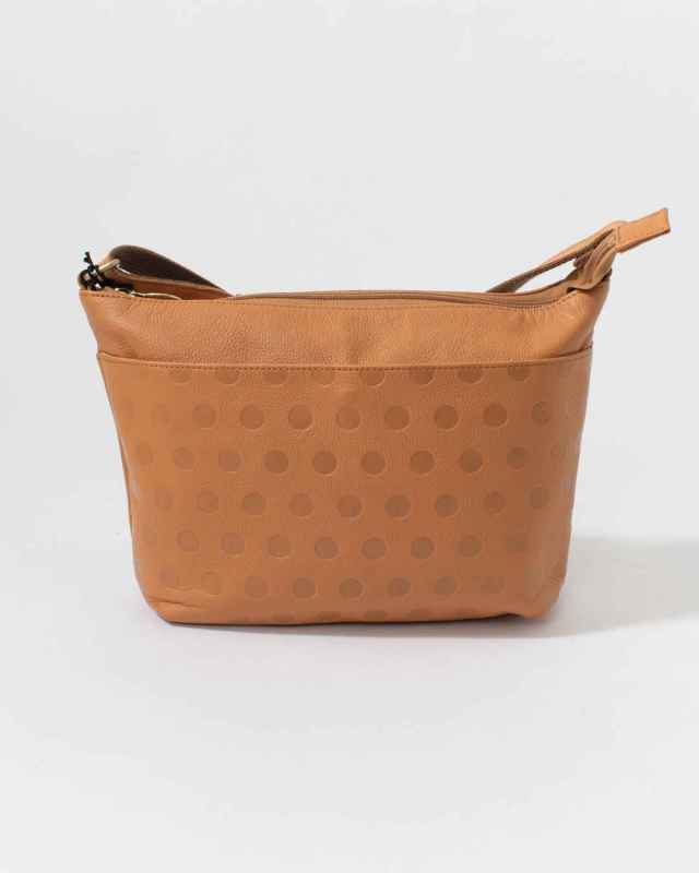 29215　zucchero 水玉型押しショルダーバッグ