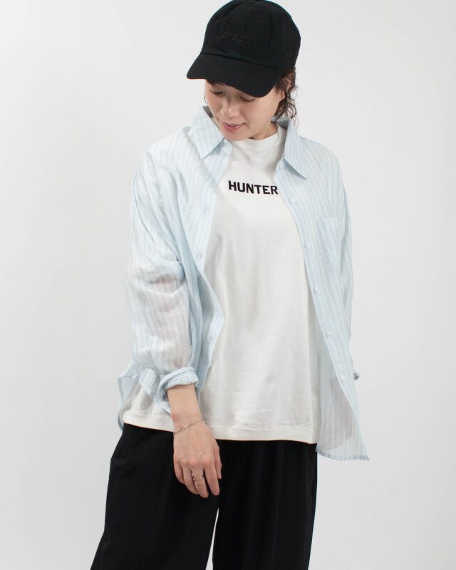 vingtrois シアーストライプシャツ