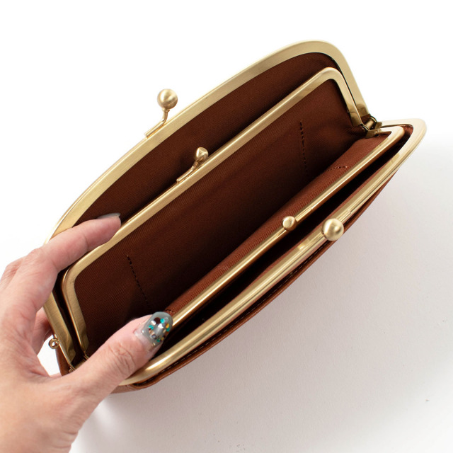 Folna ヌメオイルシュリンク がま口長財布 2993603