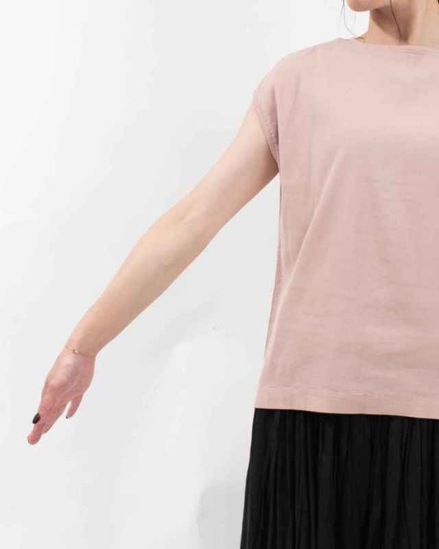 BIWACOTTON ボートネックスリーブレスTシャツ（ウィメンズ