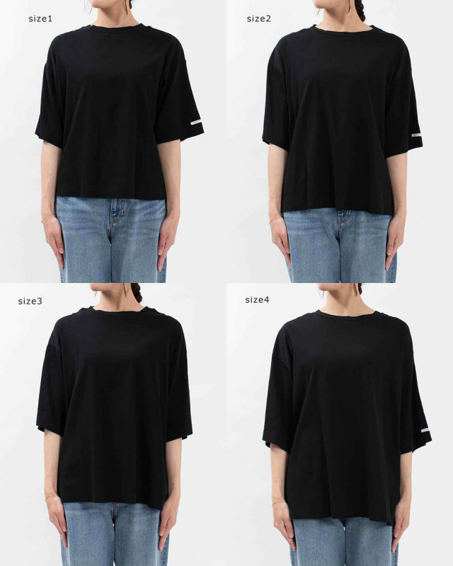 BIWACOTTON ワイド/クルーネックTシャツ(ユニセックス・5分袖