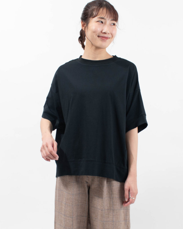 4106761 sloe 接触冷感SORONA 天竺ワイド5部袖Tシャツ