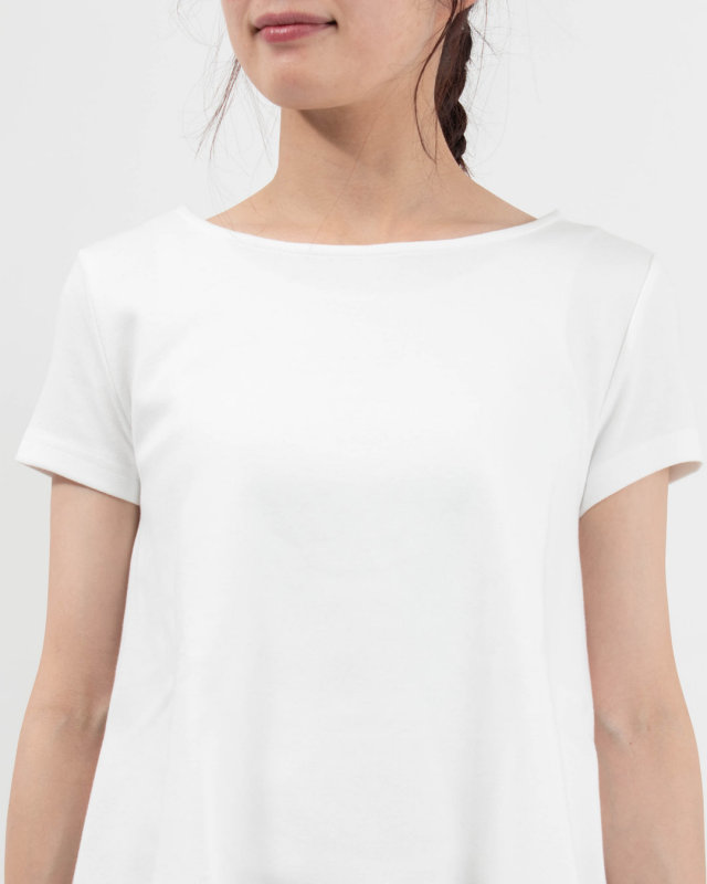 424-25403 vingtrois 裾レースフレアーTシャツ