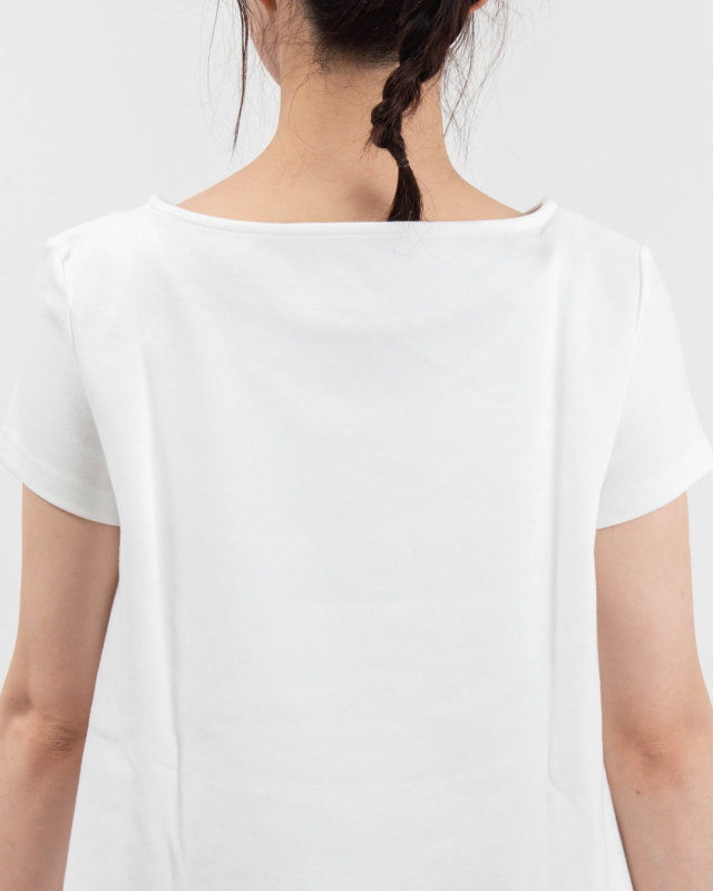 424-25403 vingtrois 裾レースフレアーTシャツ