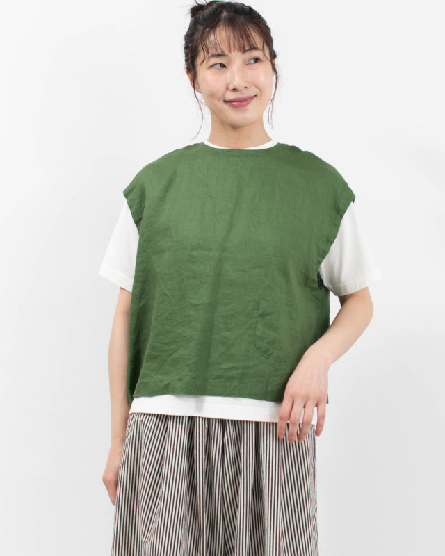 4401910  sloe リネンドロップショルダー前後2WAYベスト