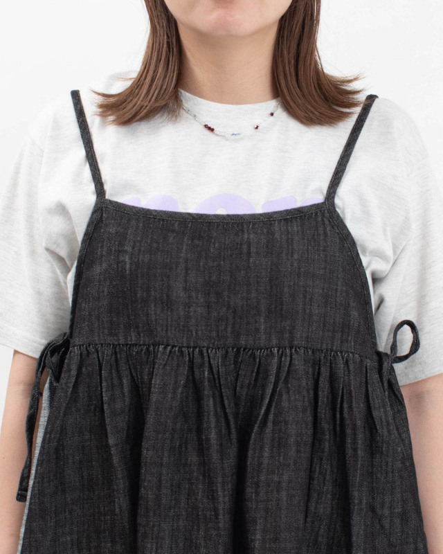 sloe スロウ デニムサイドリボンベスト 4404239 ナチュラル ファッション コーデ 服 30代 40代 ファッションカジュアル シンプル ベーシック レイヤード sloe デニムサイドリボンベスト｜ナチュラルファッション
