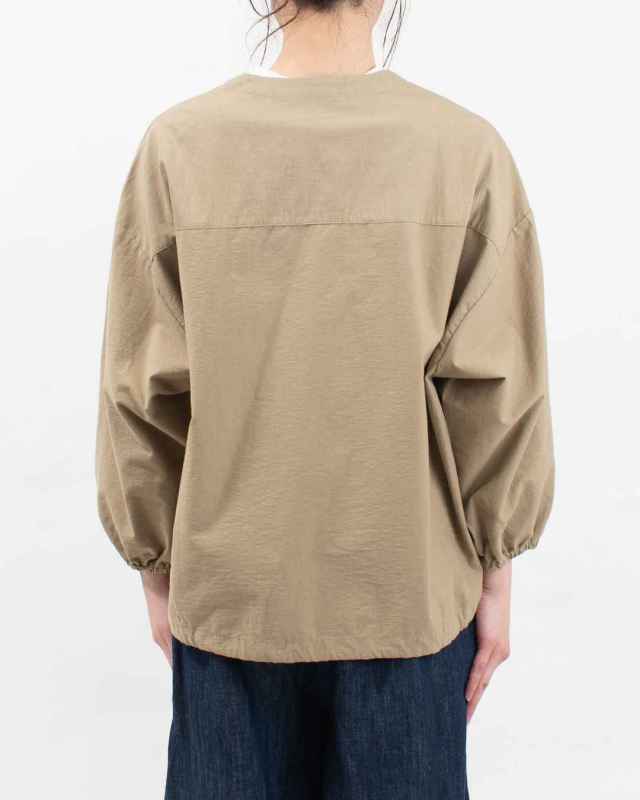 4409026  sloe コットンナイロンツイルワイド裾ひも袖ゴムカーディガン