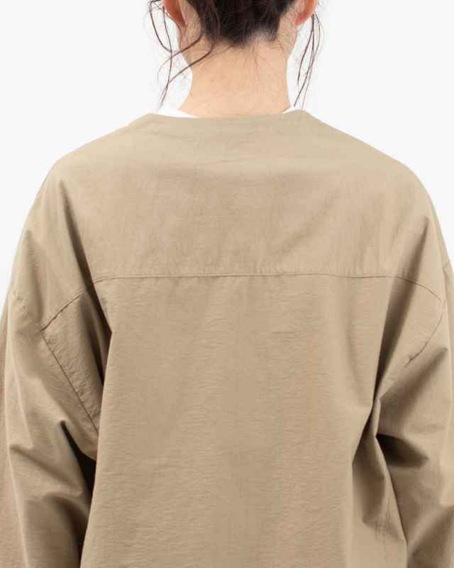 4409026  sloe コットンナイロンツイルワイド裾ひも袖ゴムカーディガン