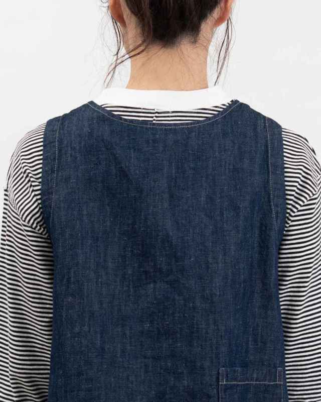 4411039  sloe リネンデニムWボタン前後2WAYベスト