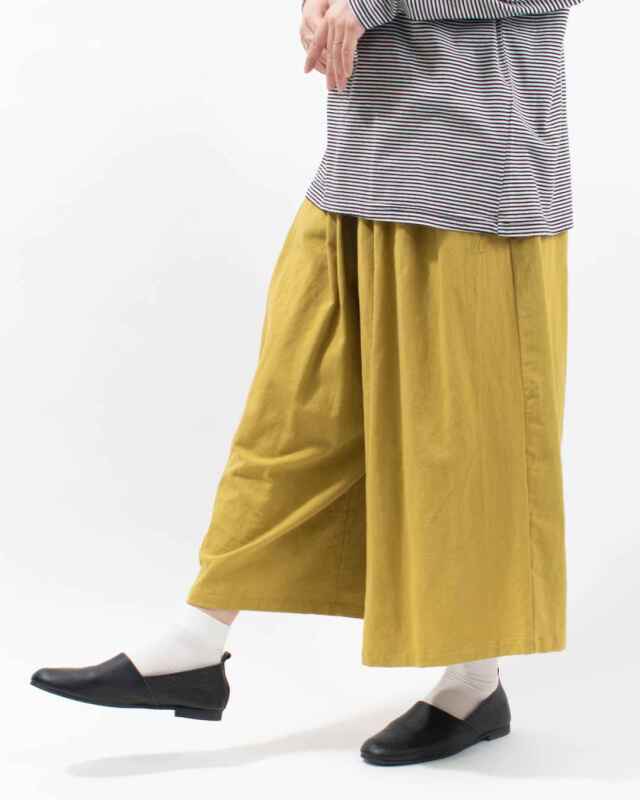 sloe 綿麻ツイルガウチョパンツ