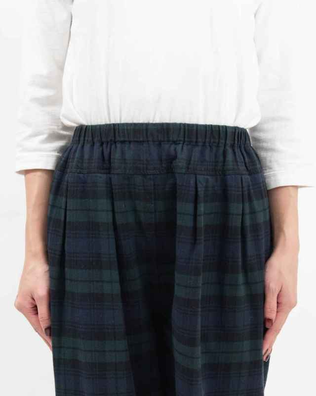 4809017-6　sloe 先染めチェックコクーンパンツ