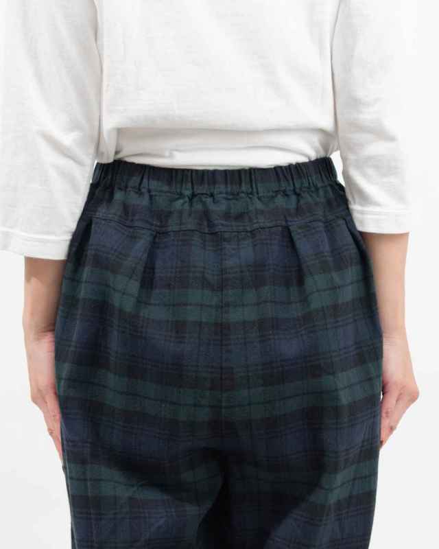 4809017-6　sloe 先染めチェックコクーンパンツ