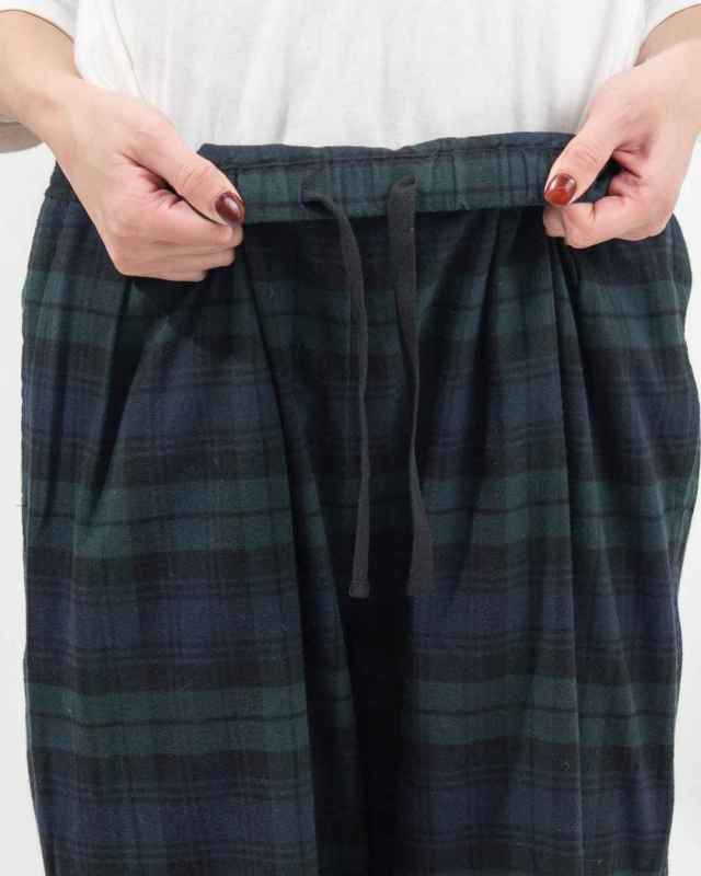 4809017-6　sloe 先染めチェックコクーンパンツ