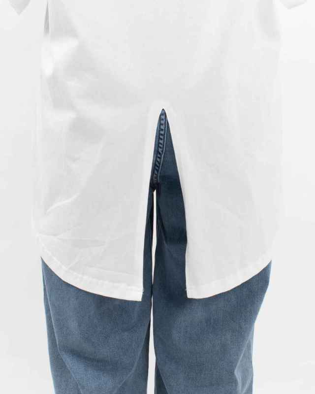 5642544  le colis コットン ロゴプリント 刺繍 バックスリット チュニック Tシャツ