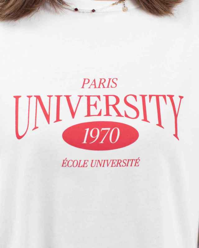 5642544  le colis コットン ロゴプリント 刺繍 バックスリット チュニック Tシャツ